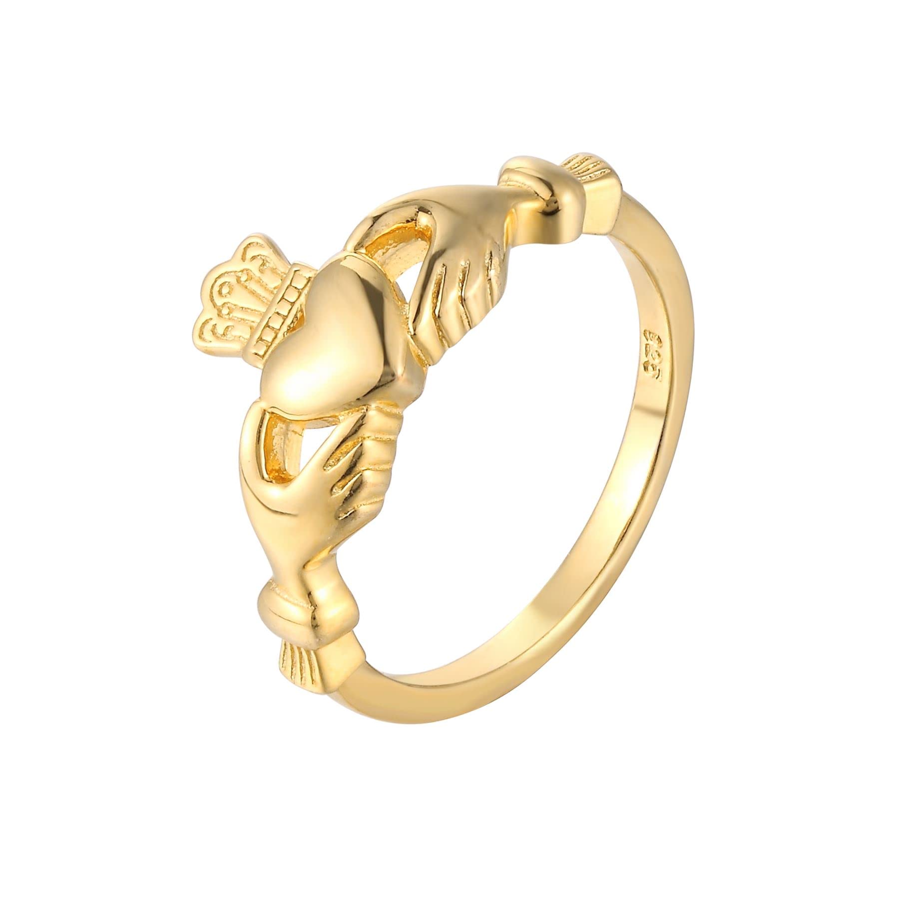 The Jewellery StockroomGold Plated Sterling Silver Claddagh Ring