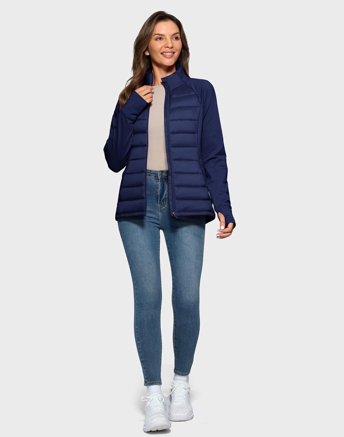 G Gradual Women's Running Fleece Lined Jackets 6 Pockets Lightweight Water Resistant Puffer Jacket for Hiking Travel - Image 6