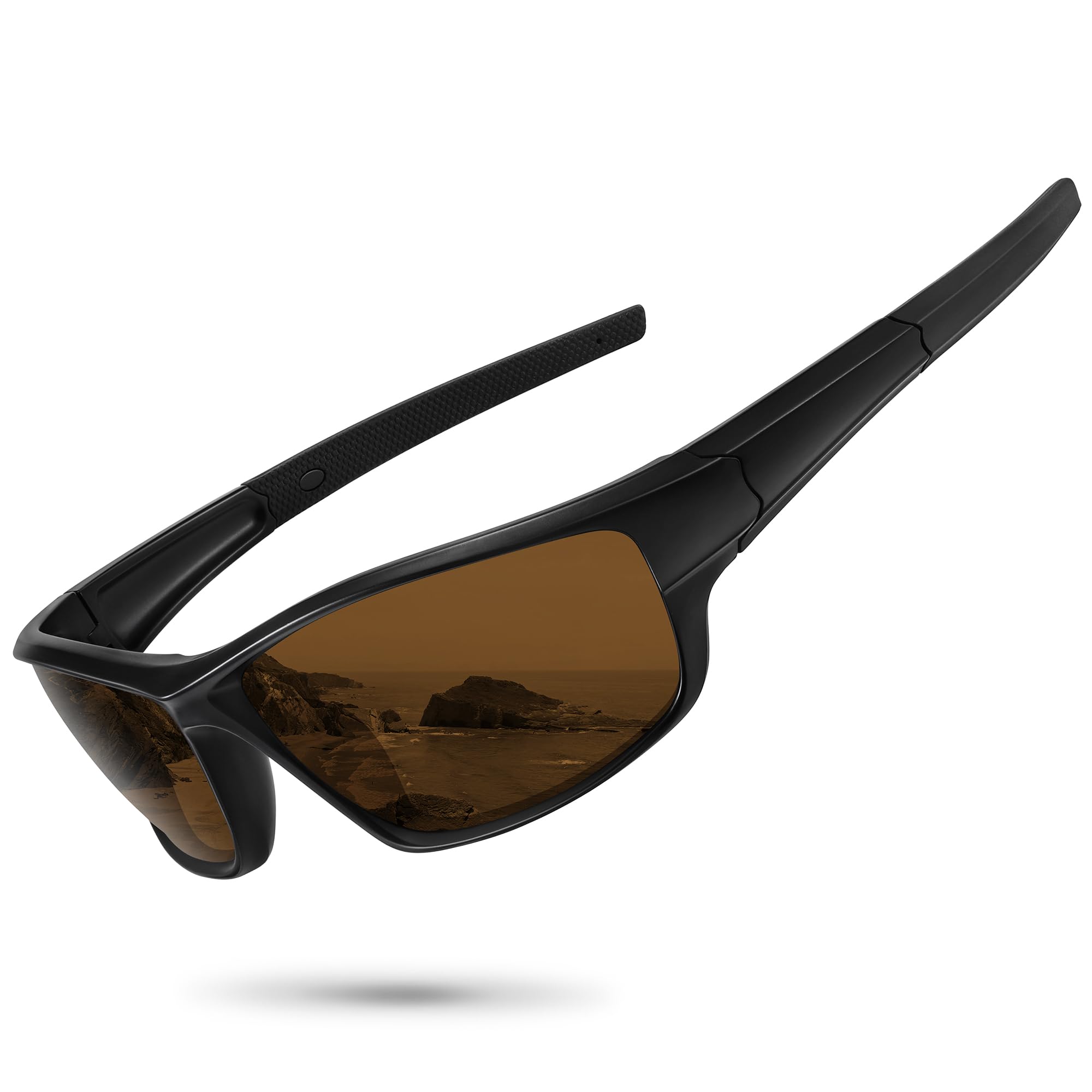 Occhiali da sole sportivi polarizzati per uomo e donna, per guida, ciclismo, pesca, avvolgenti, protezione UV400
