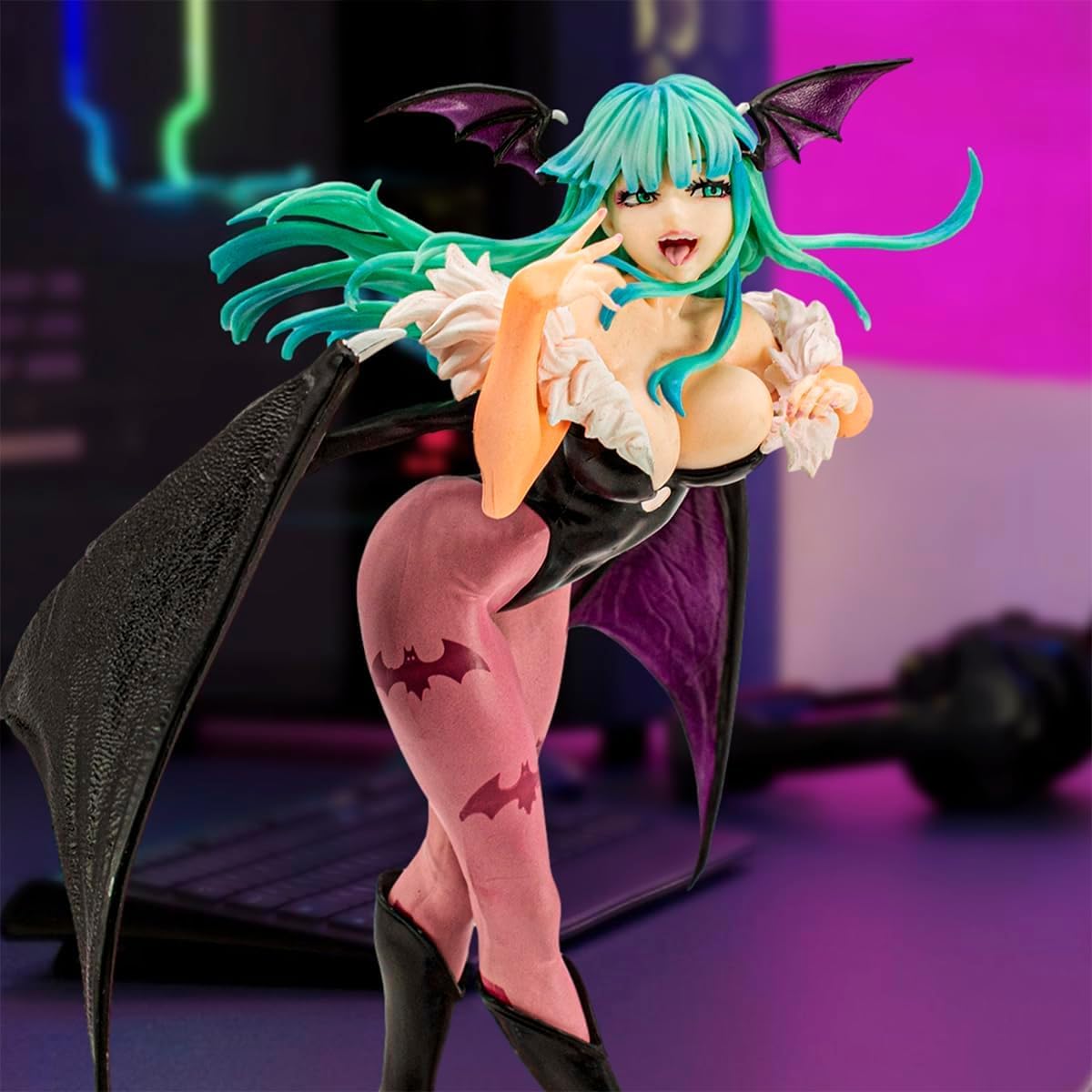 Vampire Morrigan Videogame Anime Colorful Collectible Desk Decoration Bishojo Statue 8.2" in
