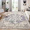 Area Rug Living Room Rugs - 9x12 Washable Boho Rug Vintage Oriental Distressed Farmhouse Large Thin Indoor Carpet for Living Room Bedroom Under Dining Table Home Office - Cream Blue Area Rug Living Room Rugs - 9x12 Washable Boho Rug Vintage Oriental Distressed Farmhouse Large Thin Indoor Carpet for Living Room Bedroom Under Dining Table Home Office - Cream Blue