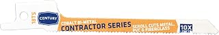 Century Drill & Tool 7401 4" Reciprocating Saw Blade, 18TS | Scroll cuts in ferrous/non-ferrous, Contractor Series Recip Blades lasts 10X, Unique nitro hardening process for optimal