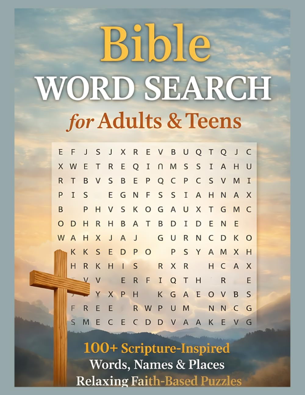 Bible Word Search for Adults & Teens: 100+ Scripture-Inspired Words, Names & Places | Relaxing Faith-Based Puzzles