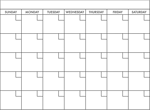 RoomMates RMK4286GM Basics - Calendario de borrado en seco gigante para despegar y pegar