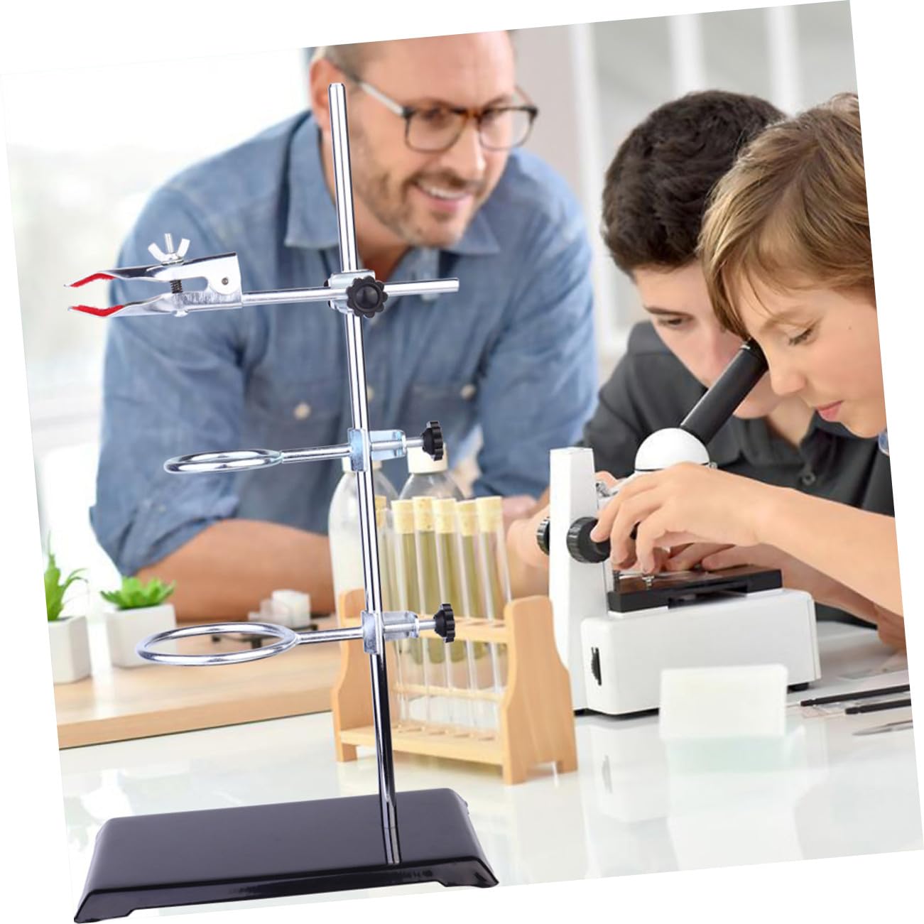 POPETPOP Support à Pince Support Annulaire Porte-entonnoirs Matériel De Laboratoire Acier Inoxydable