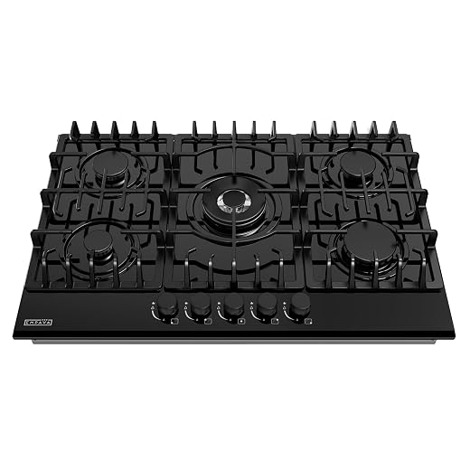 Empava 30 in. Gas Stove Cooktop 5 Italy Sabaf Sealed Burners NG/LPG Convertible in Black Tempered Glass, 30 Inch