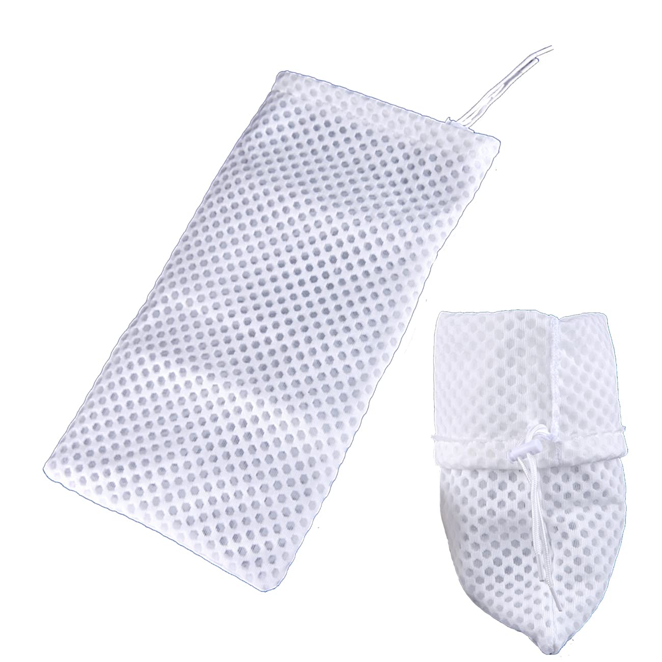 CraftsboysAquarium Honeycomb Filter Socks, Aquarium Fish Tank Drawstring Filtration Sump Breathable Filtration Filter Cotton Water Cleaning (18*28cm, Honeycomb anti-overflow)