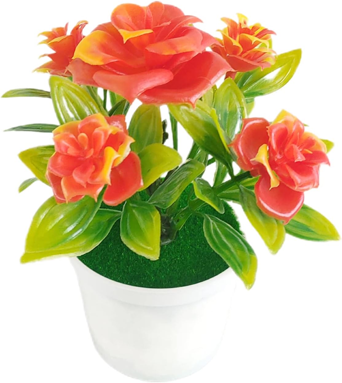 Artificial Flowers in Vase Decor Plastic Flower