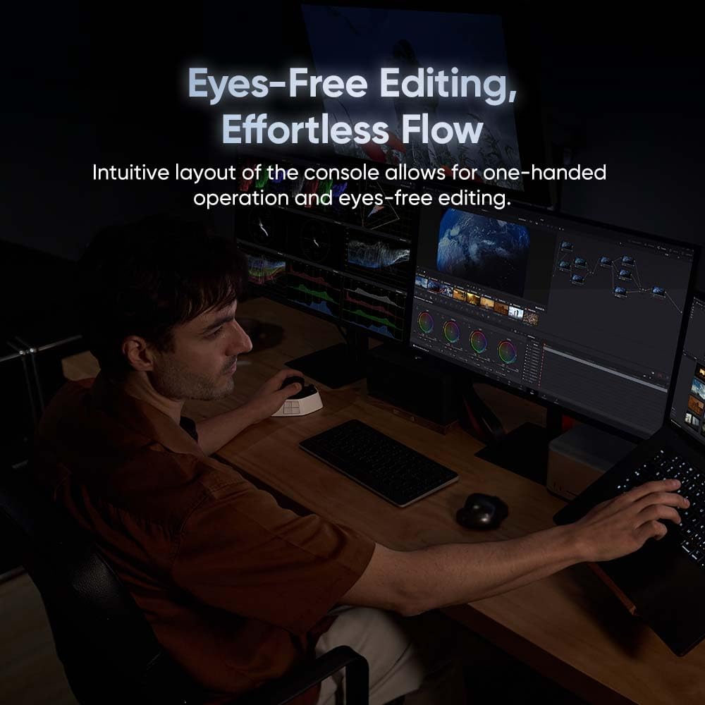 XPPen Pilot Pro Console d’Édition – Contrôleur Vidéo avec Plus de100 Raccourcis Personnalisables, Conçu pour Montage, Postproduction, Publicités, Vlogs et Vidéos Courtes