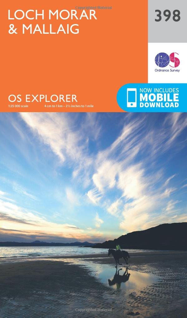 Ordnance Survey Explorer 398 Loch Morar & Mallaig Map With Digital Version Orange