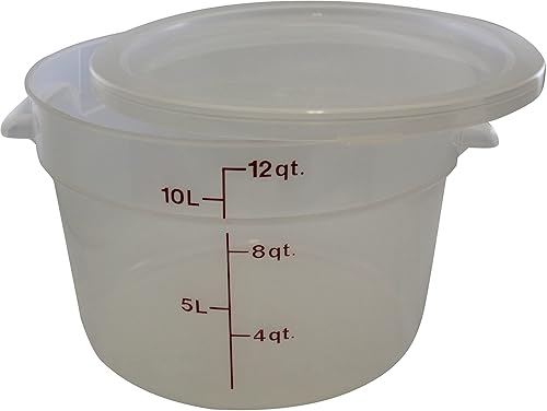 Miniatura 7 de Paquete de almacenamiento de alimentos  Contenedores redondos translúcidos de almacenamiento de alimentos de 6 y 12 cuartos de galón con tapas y 1