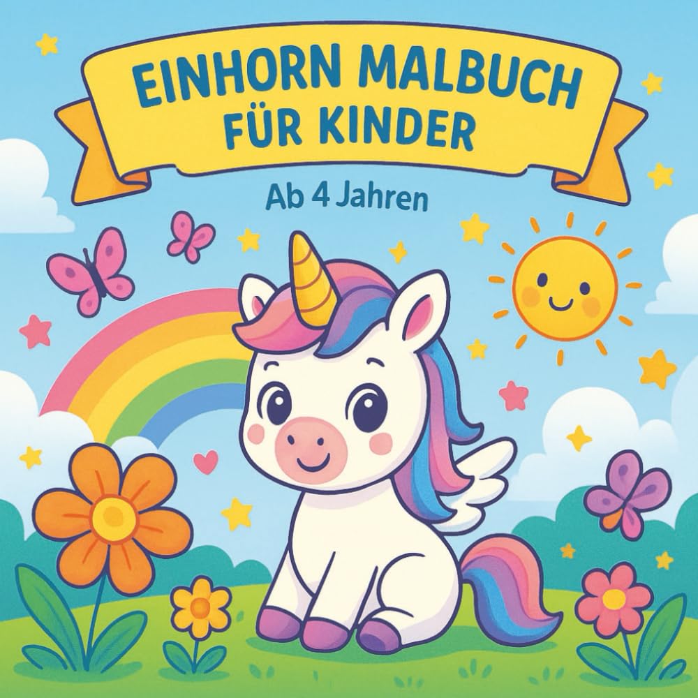 Einhorn Malbuch für Kinder: ab 4 Jahren