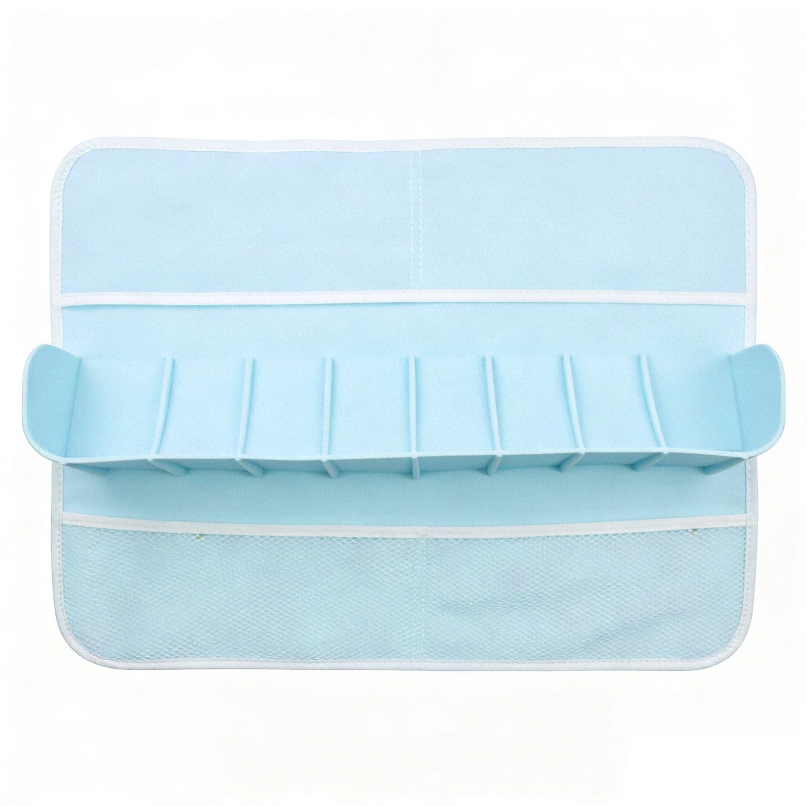 Shurhome Bathtub Splash Guard Bath Tub Organiser with Suction Cups and Meshes Storage Bags for Toy Access Baby Bath Water Blocker