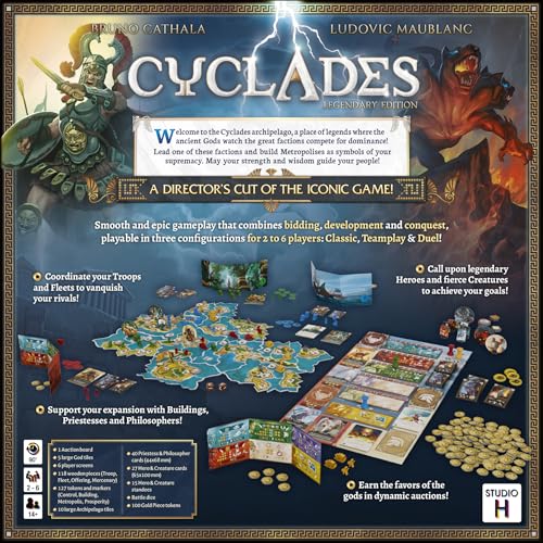 Cyclades Legendary Edition juego de estrategia griego miniatura 4