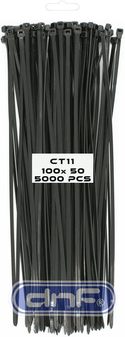 70 LBS 11 INCH BLACK NYLON UV WEATHER RESISTANT ZIP TIE WIRE CABLE 11" (5000)
