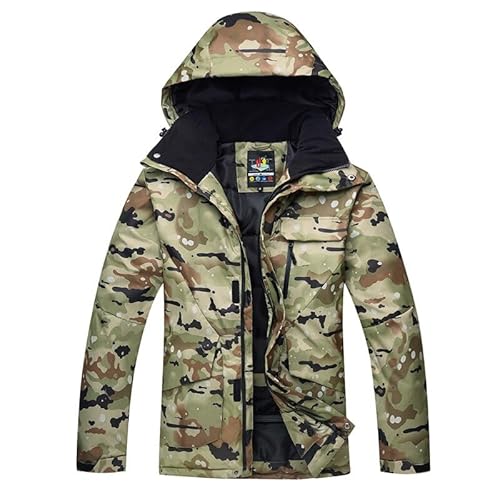 Roupa de esqui masculina Camo1 de inverno, esportiva, snowboard, à prova de vento, impermeável, resp