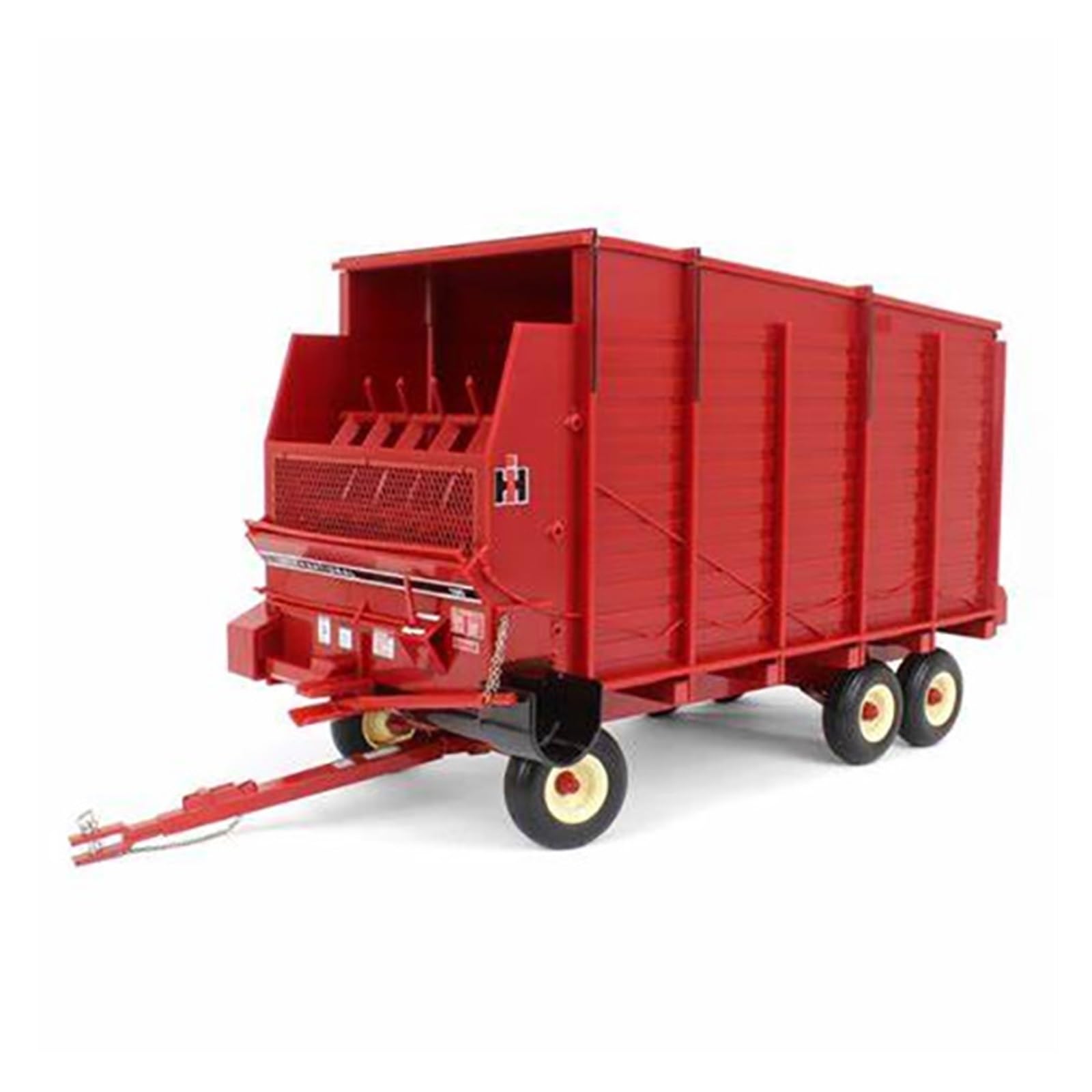 1:16 dla IH 120 wagon paszowy traktor model przyczepy vintage czerwona ozdoba lub statyczne przedmioty kolekcjonerskie