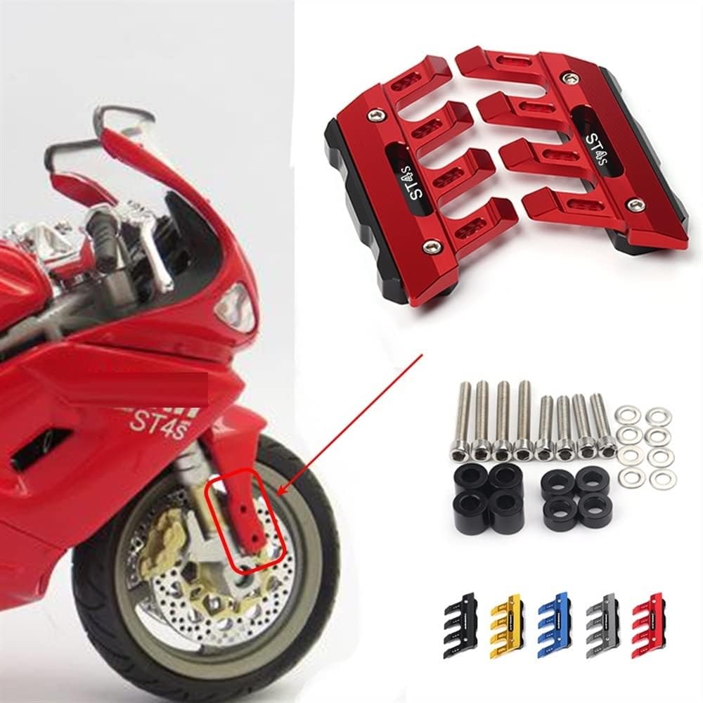 SCUUBE for Ducati ST4 ST4S Motorcycle Fall Side Guard Front Fork Protector Front Fender Protection Block Side Guard CNC Aluminum Motorcycle Accessories (Color : Blue)