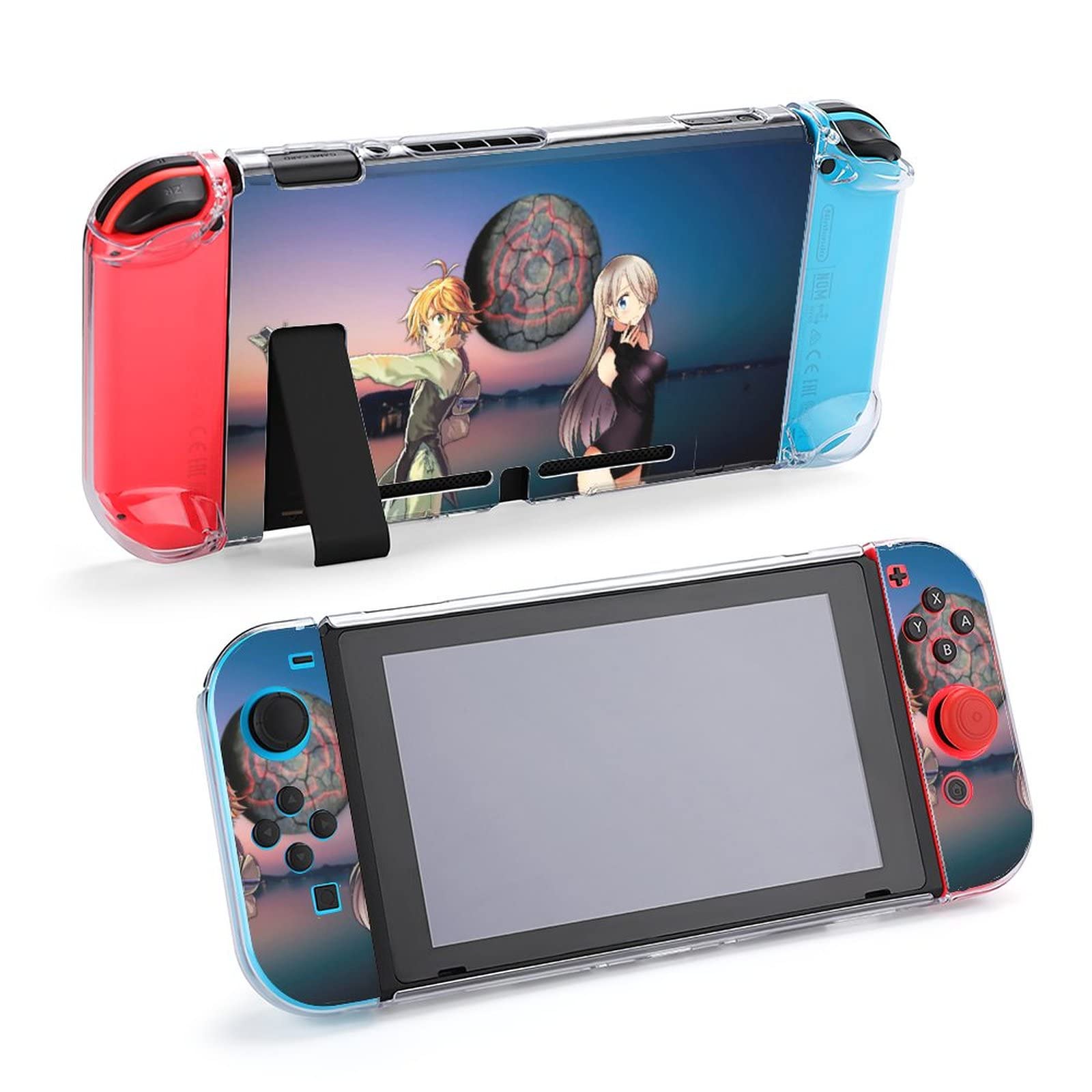 Seven Deadly Sins Protective Case for Switch, Cartoons Anime Cute Case Hard Shell Dockable Protective Case Cover for Switch and JoyCon Controllerr for Nintendo Switch