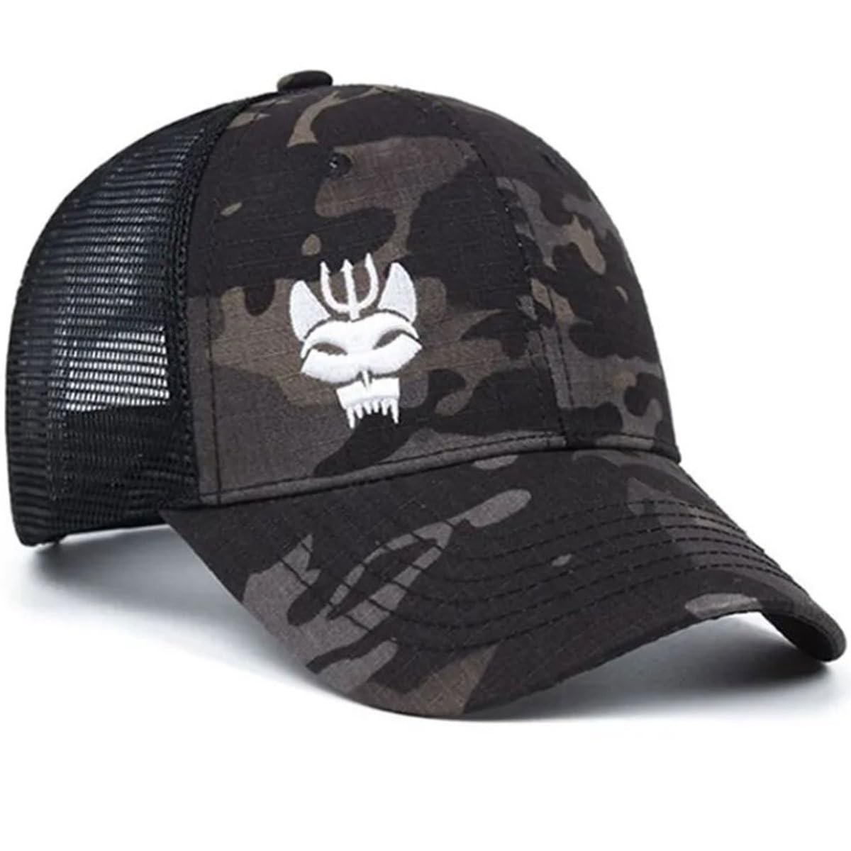 American Black Camouflage US Navy Seal Team Six Baseball Cap Meshback/Snapback Tactical Seals Trident Airsoft Hat