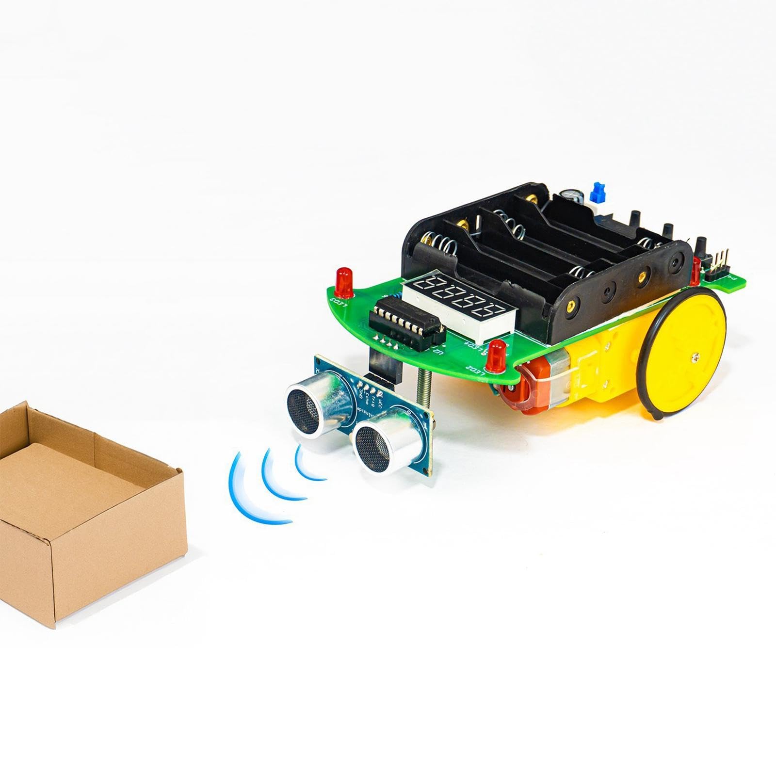Ultrasonic Ranging Obstacle Avoidance Car Handcraft for Classroom Boys Girls-image-20