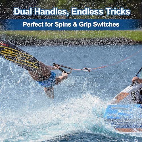 Image of Affordura Wakeboard Rope with Dual Handles, 75 FT 4-Section