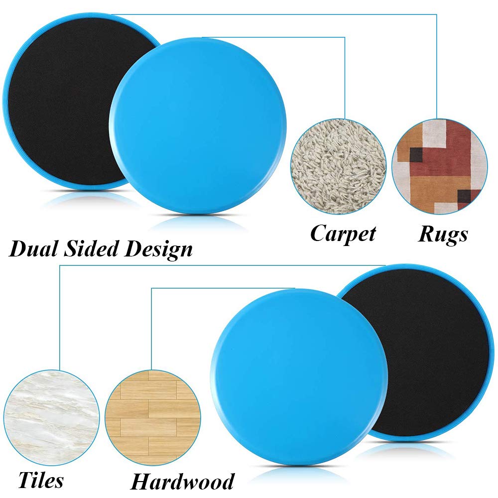 XKSOCT Dischi Scorvoli Per Fitness - 2 Pezzi, Doppia Faccia Per Allenamento