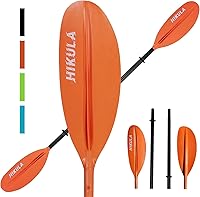 Vista 10 de Kayak Paddle 4 Pieces Aluminum Shaft and PP Blade Floating 86.6in/220cm, 90.5inch/230cm Lightweight Oars