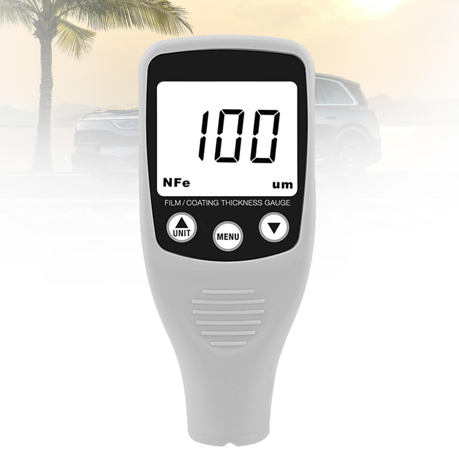 Medidor Espesor Recubrimiento, Probador Pintura Auto con Detección Fe NFe