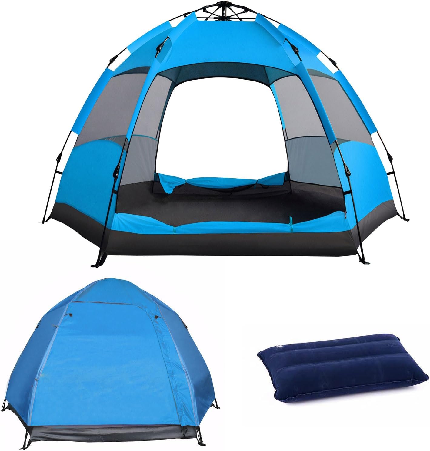 ele ELEOPTION Tents for Camping 3-4 Person Outdoor Camping Dome Tent Waterproof Windproof Lightweight Portable Backpacking Hiking Tents