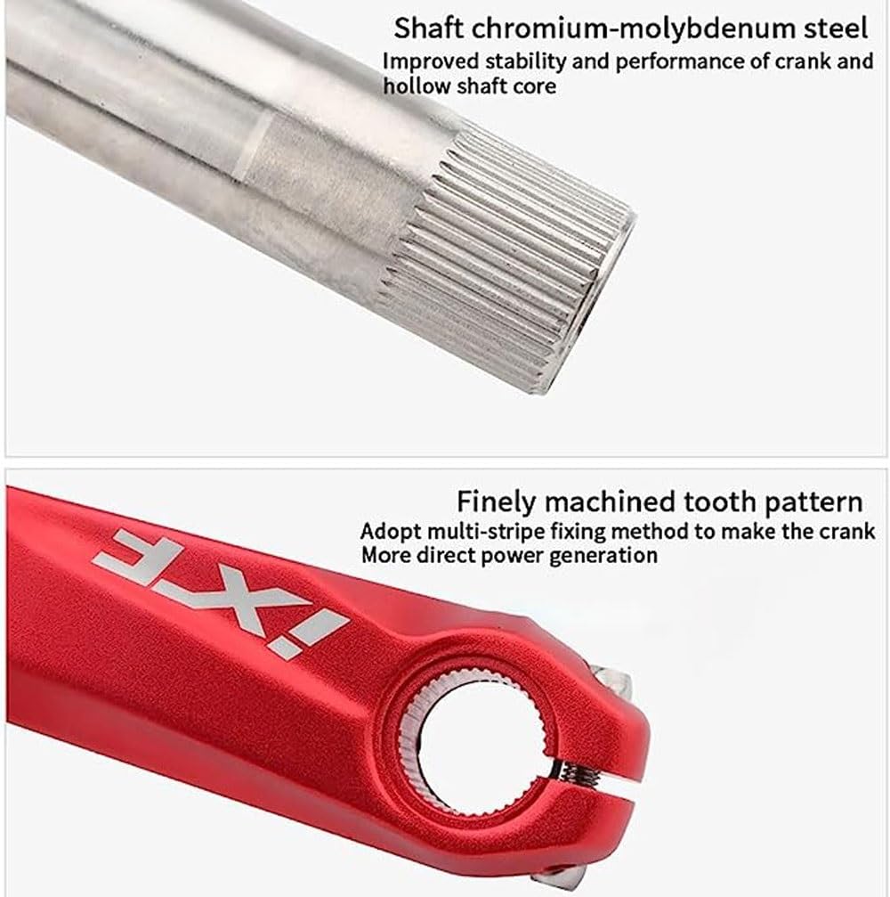 Guarnitura per Bicicletta da 170 mm con Movimento Centrale BCD104mm, guarnitura Integrata Cava Adatta per MTB e Bici da Strada.