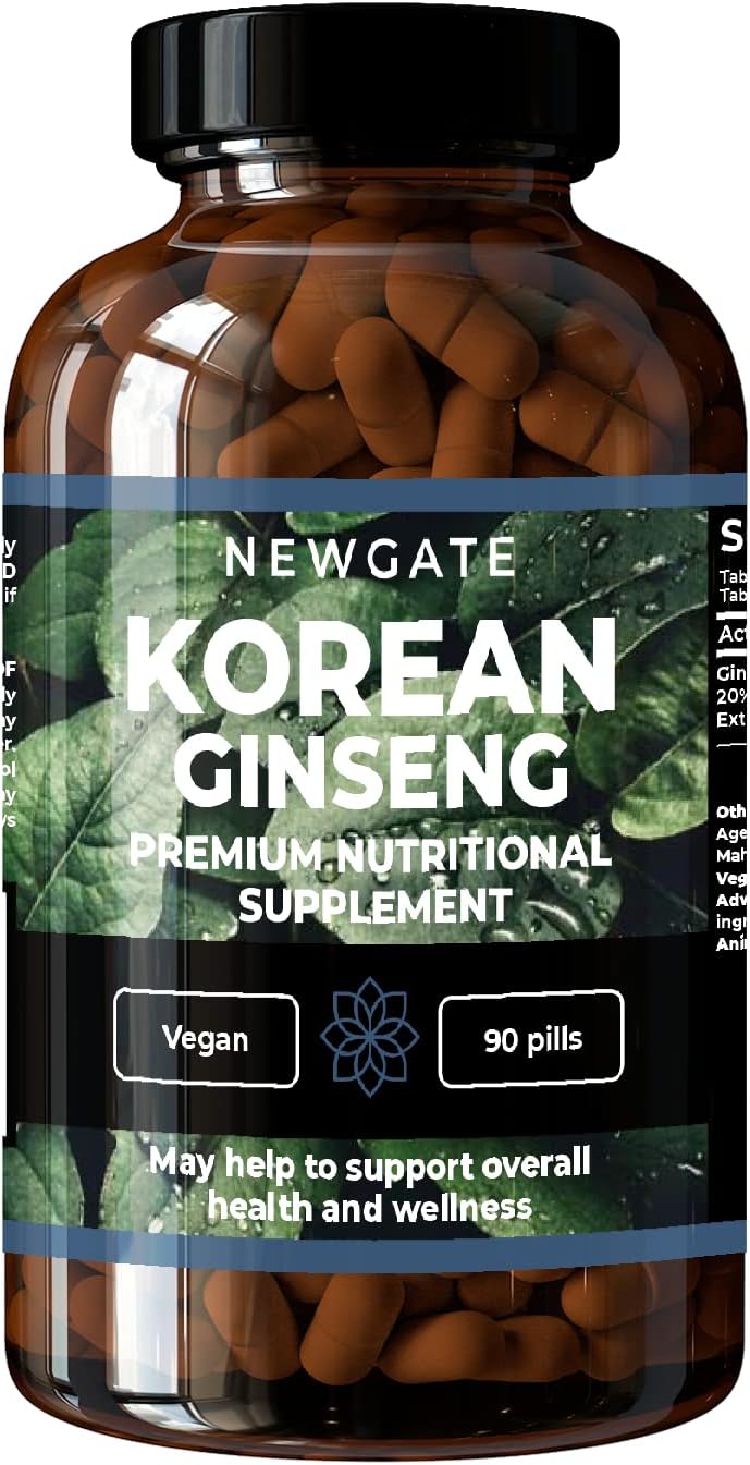 Newgate Labs Korean Ginseng 90 Vegan Tablets 1300mg Premium