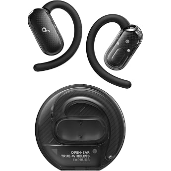 soundcore by Anker V40i Open-Ear Kopfh rer verstellbar f r jedes Ohr Kabellose Earbuds mit klarem Case 2X tieferer Bass IP55 21h Akku KI-optimierte Anrufe Bluetooth 5.4 App-Steuerung