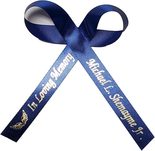 Miniatura 9 de Personalized Ribbons for Bridal Shower Wedding Party Favors or Baby Birthday Bows Bapitsm Christening - Cut or Assembled Bows Custom Ribbon