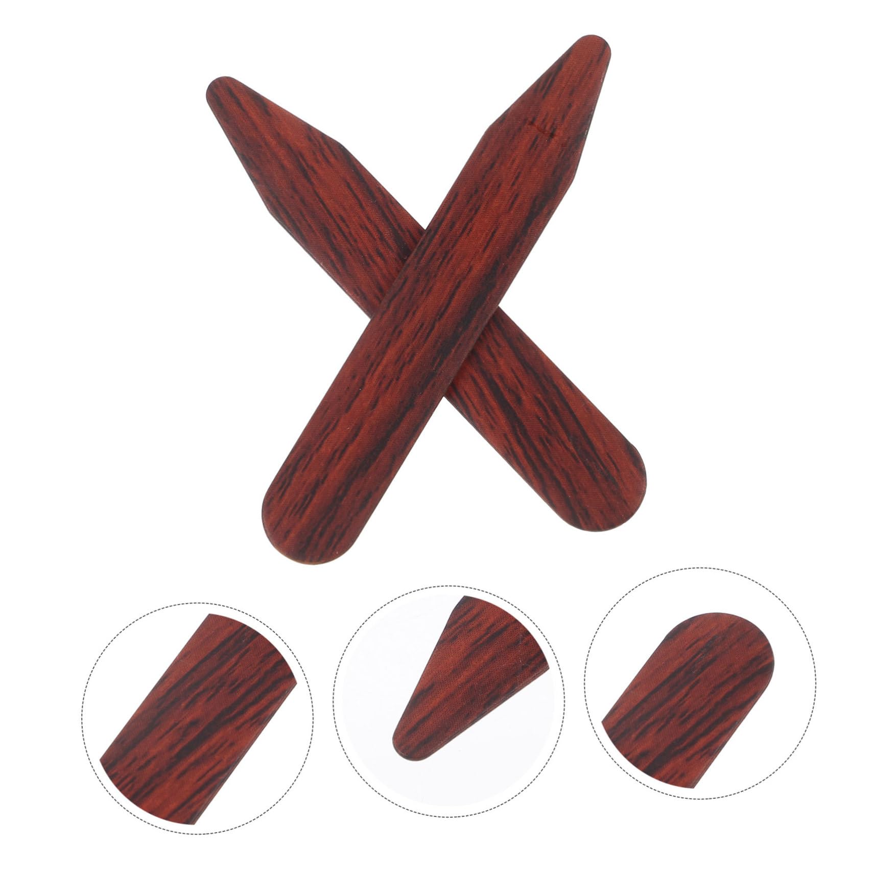 GALPADA Collar for Men's Dress Shirts 2 Pack Wood Grain Shirt Collar Inserts Easy to Use Support Tools