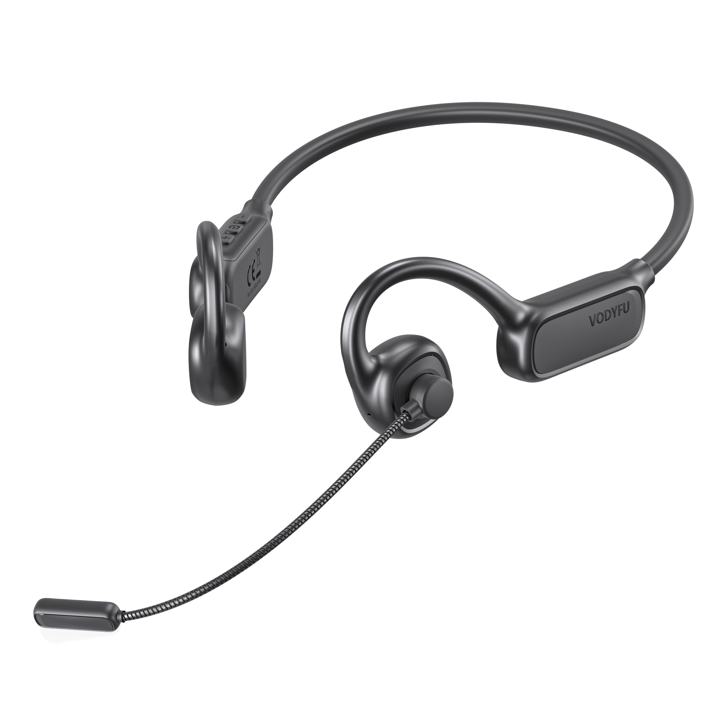 Replglee Open Ear Headphones with Mic,20H Bluetooth Headset with Microphone,5.4 Bluetooth Headphones with Noise Cancelling Mic,IPX5 Wireless Headset