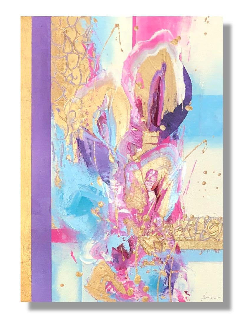 絵画油絵原画抽象画現代アートおしゃれモダンインテリアF4