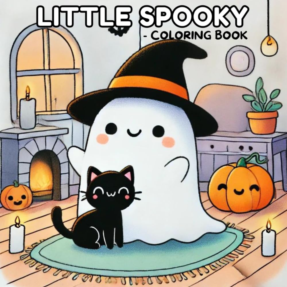 Little Spooky Coloring Book: Cute and Creepy Creatures for Kids and Adults to Enjoy, Perfect for Cozy Halloween Fun and Relaxation