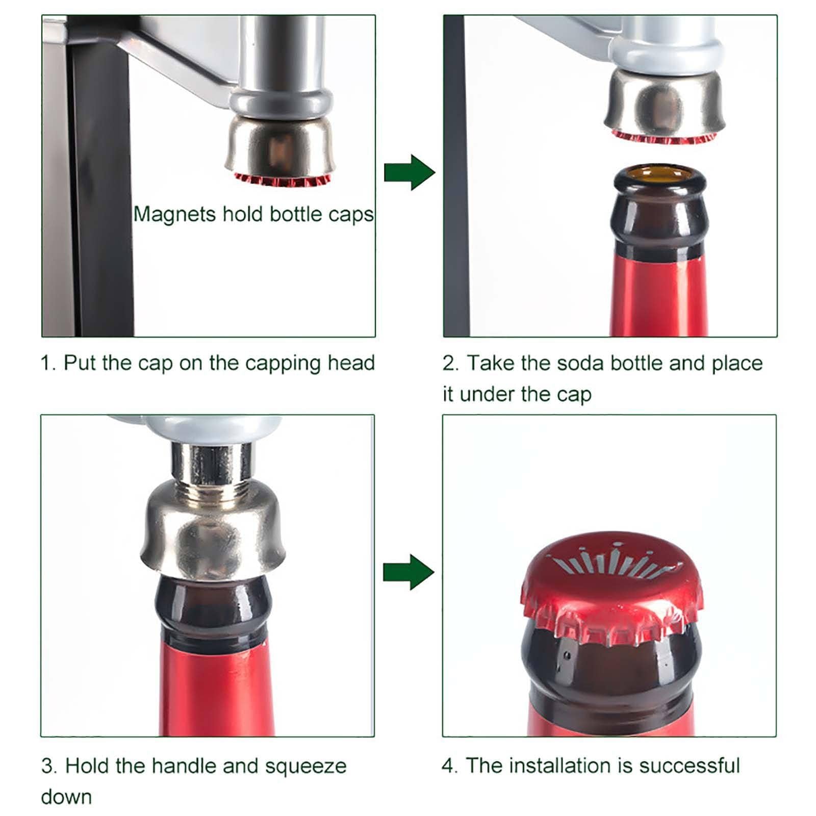Tappatrice manuale per bottiglie da banco – Strumento di tappatura a corona senza sforzo per sigillatura da 26 a 29 mm – perfetto per birrifici casalinghi e imbottigliamento di birra artigianale