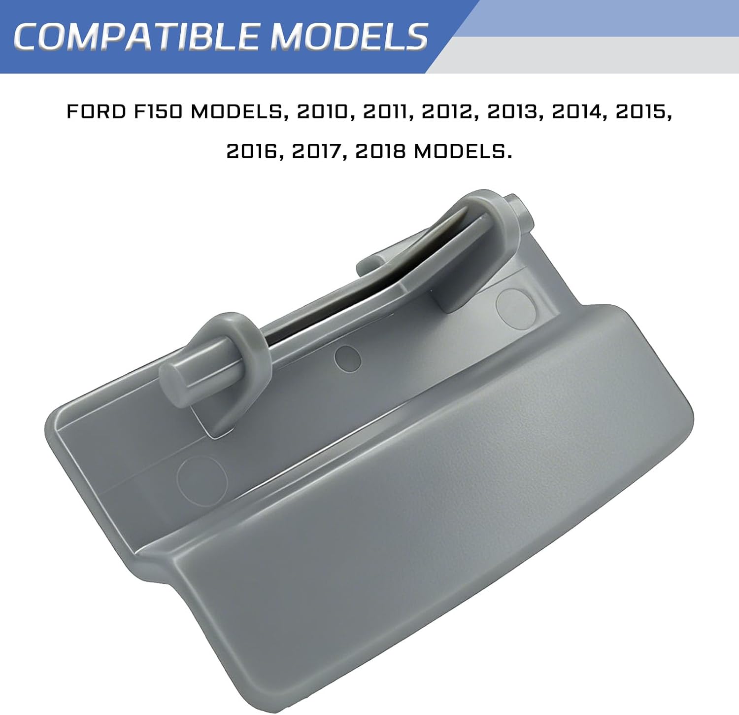 Center Console Latch Replacement for 2010-2018 Ford F150, Jump Seat Center Console Lid Compatible with BL3418672A66 BL34-18672A66 (Grey)