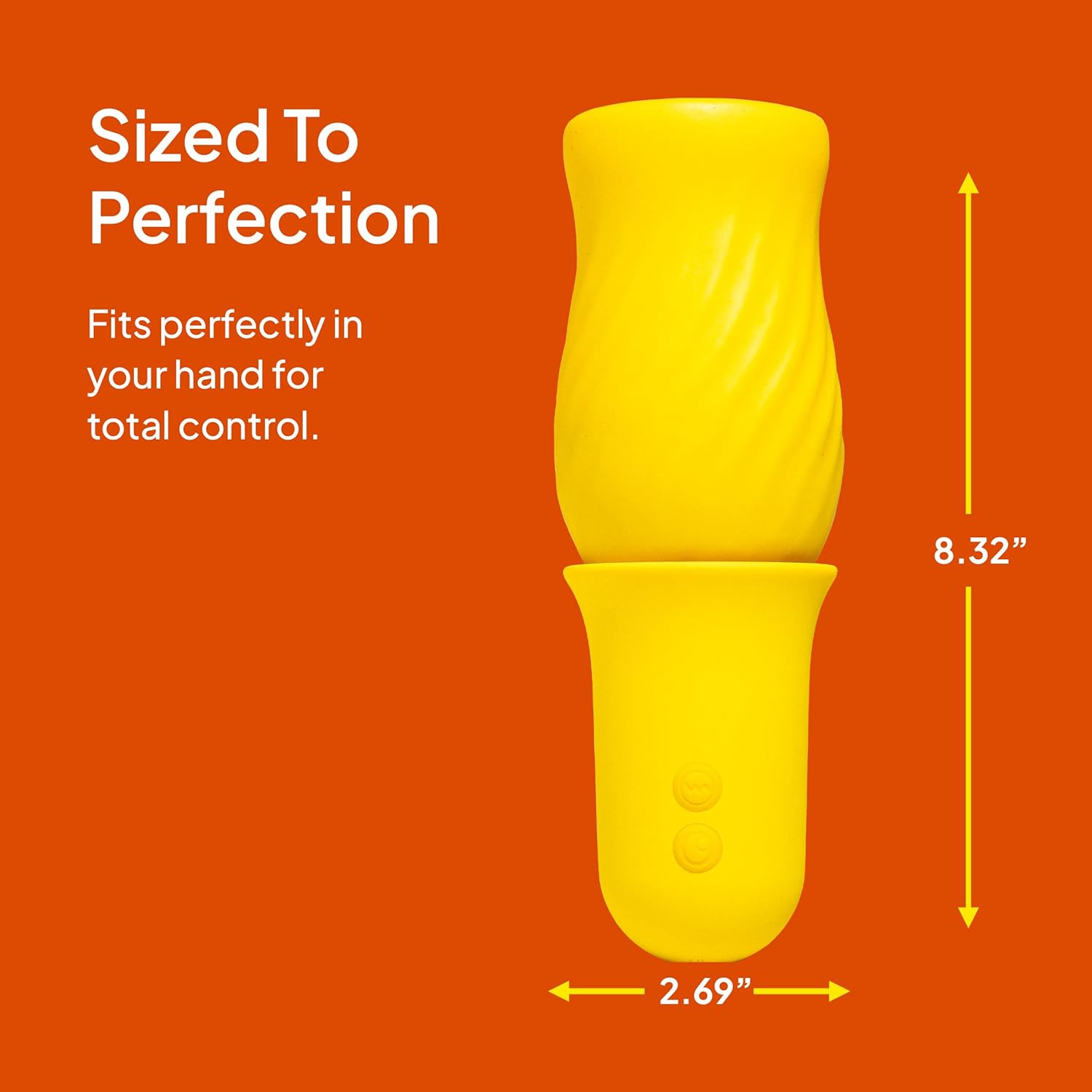 Hello Cake Spin Stroker - Spinning & Vibrating Male Masturbation Stoker - Beaded Textured Head - Waterproof & Rechargeable - Easy to Clean - Adult Sex Toy for Men