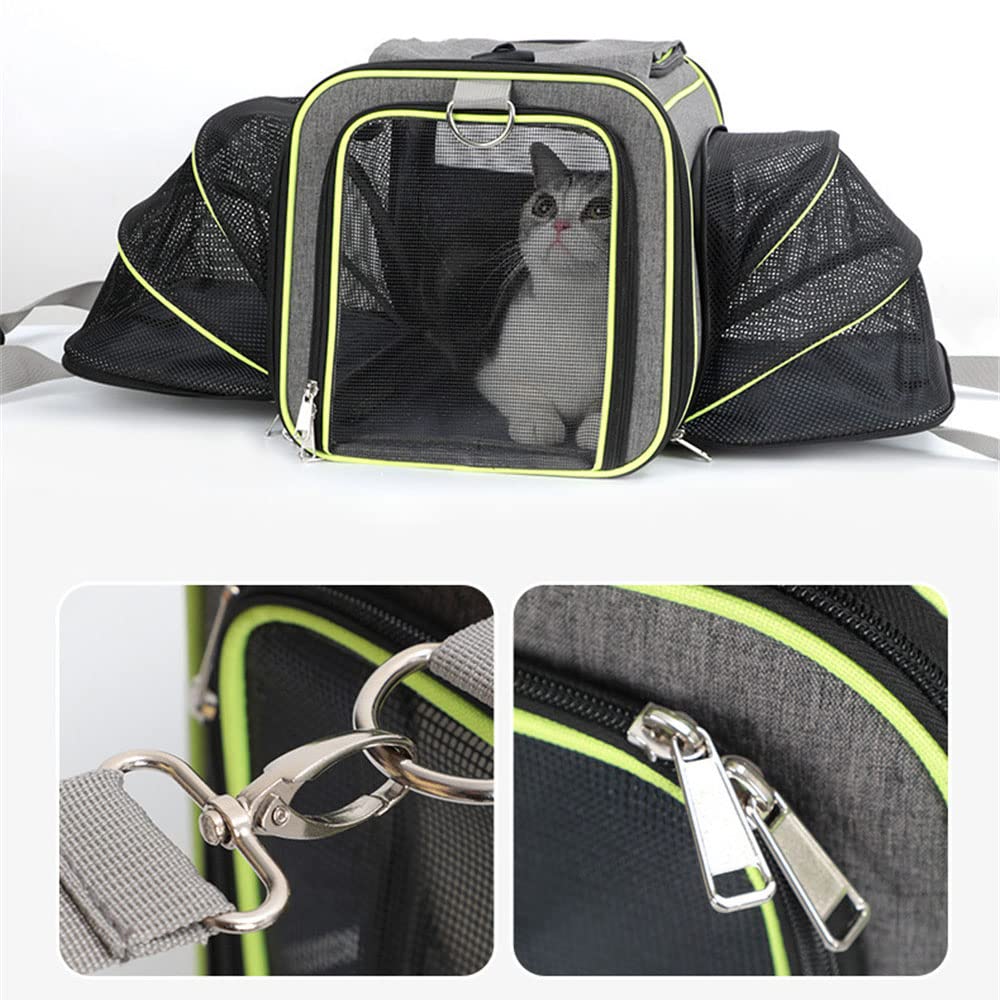 Transportbox Katze, Transporttasche Katze, kleine Hunde, Transportbox Hund, Katzentransportbox, katzentransportbox, Hundetransportbox im Auto oder in der Bahn Green