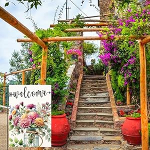 Spring Summer Floral Welcome Garden Flag Double Sided Floral Mason Jar 12x18 Inch ,Seasonal Holiday Flag Farmhouse Yard Outdoor Flag Seasonal Welcome Yard Outdoor Flag Outdoor Decoration Spring Summer Floral Welcome Garden Flag Double Sided Floral Mason Jar 12×18 Inch Seasonal Holiday Flag Farmhouse Yard Outdoor Flag Seasonal Welcome Yard Outdoor Flag Outdoor Decoration