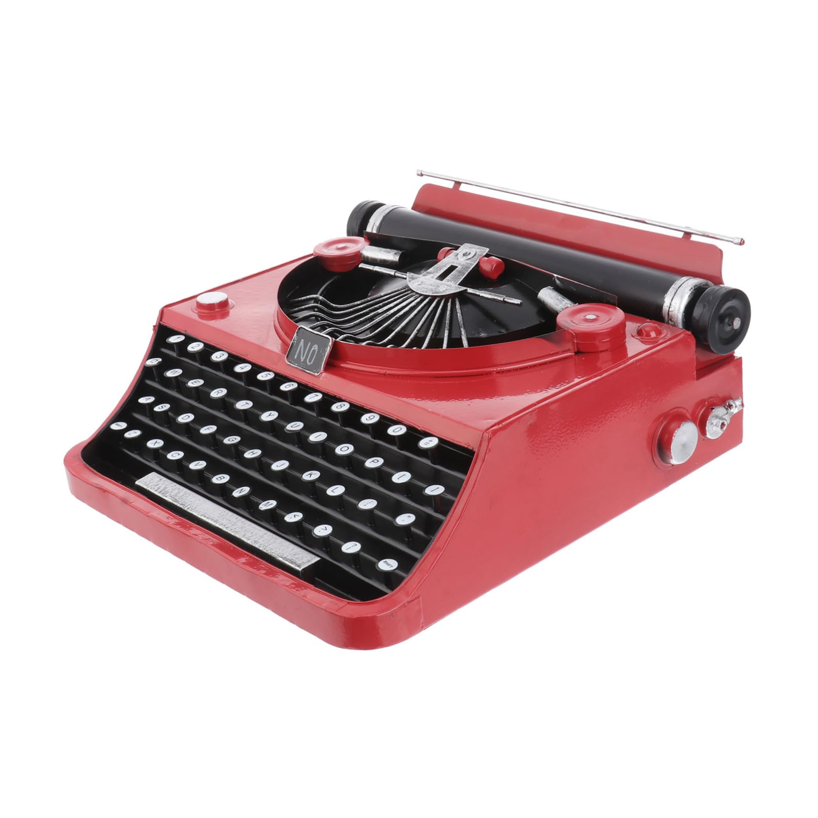 Machine à écrire vintage en fer rouge Alipis pour déco de bar