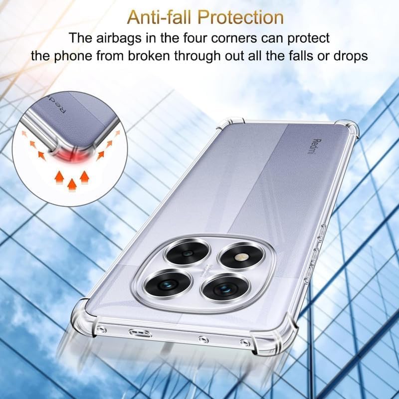 Image of for [Poco X7 5G] Case,[Poco X7 5G] Phone Back Case Cover Clear Transparent Reinforced Corners TPU Shock-Absorption Flexible Cell Phone Cover for [Poco X7 5G] - Transparent