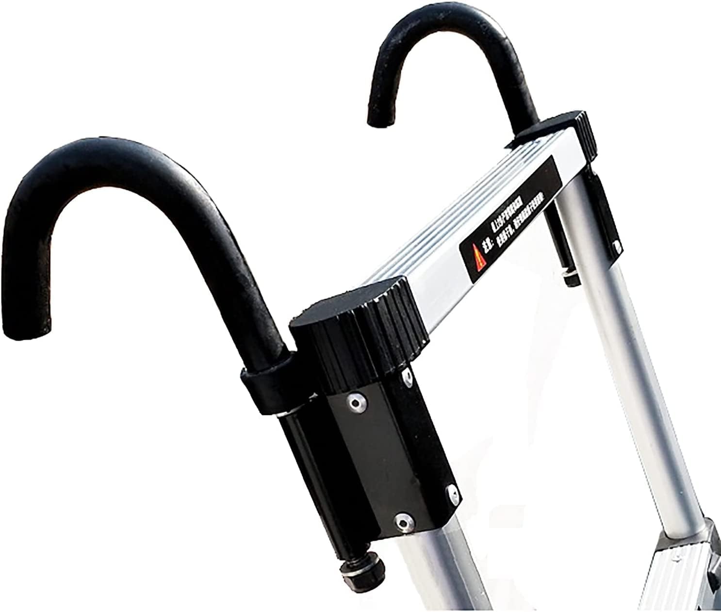 Telescoping Ladder,with Rotation Hooks Wheels Stabilizer Bar Non-Slip Ladder Portable Heavy Telescopic Ladder Stepladder