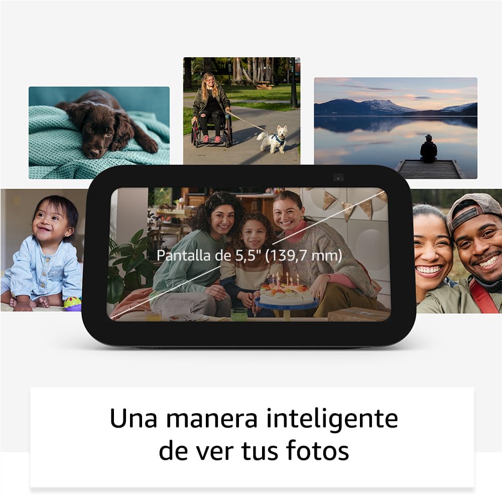 Echo Show 5 (Última generación) | Pantalla táctil inteligente con Alexa diseñada para controlar tus dispositivos de Hogar digital y más | Gris azulado — view 4