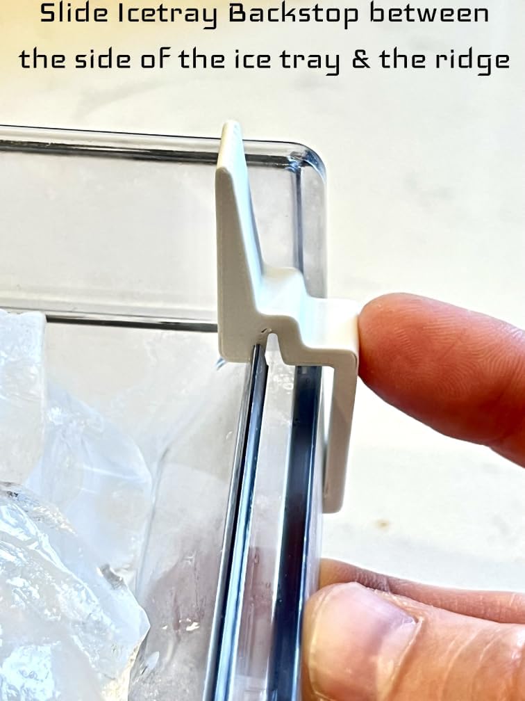 APEXION LLC Ice Cube Tray Backstop for Samsung Bespoke 4 Door Flex Fridge - Refrigerator Ice Maker Accessory, Freezer Icetray Add-On - Not compatible with Samsung Bespoke French Door Fridges