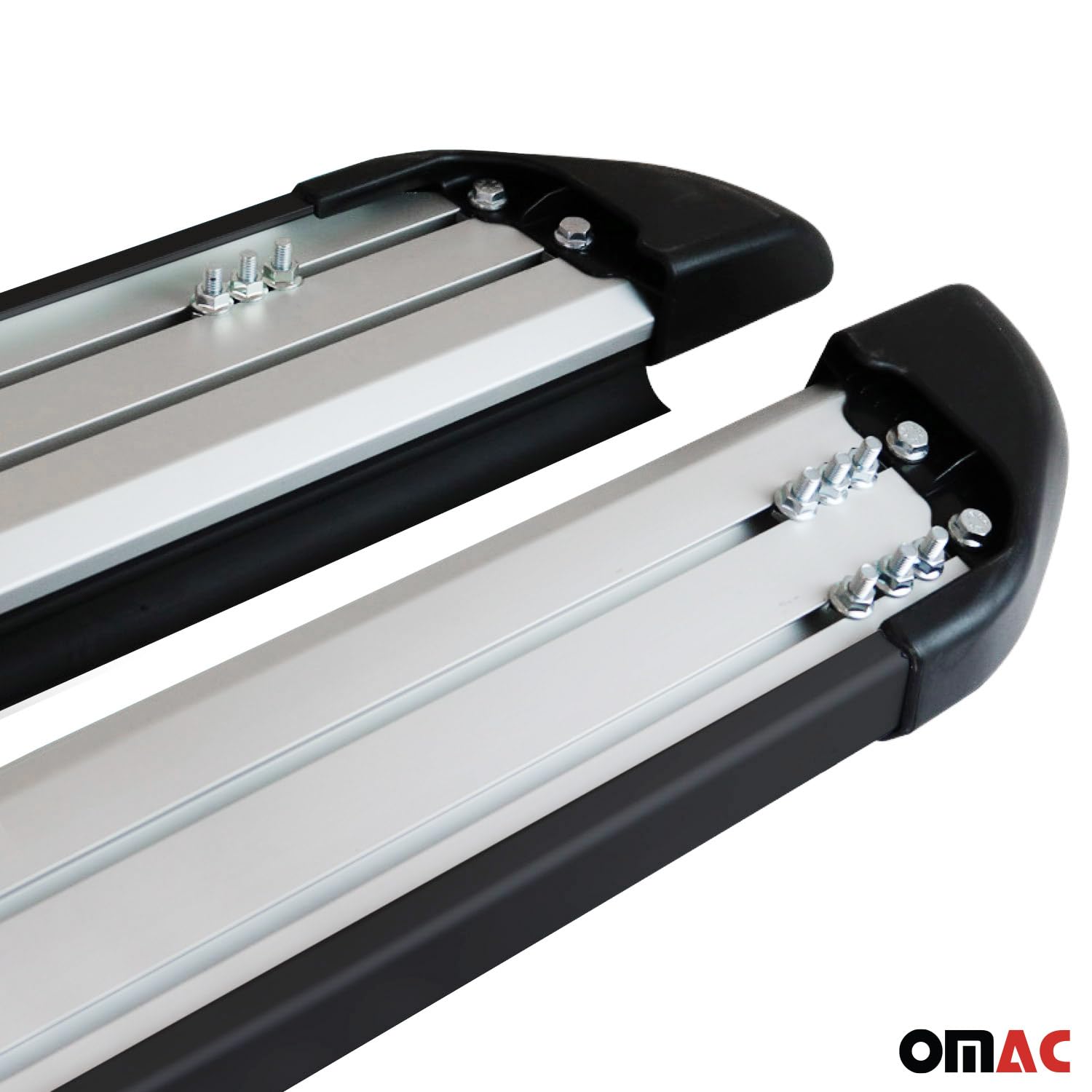OMAC Marchepied latéral - Compatible avec Range Rover Vogue 2001-2012 - Supports en aluminium - Accessoire de décoration de voiture - Noir