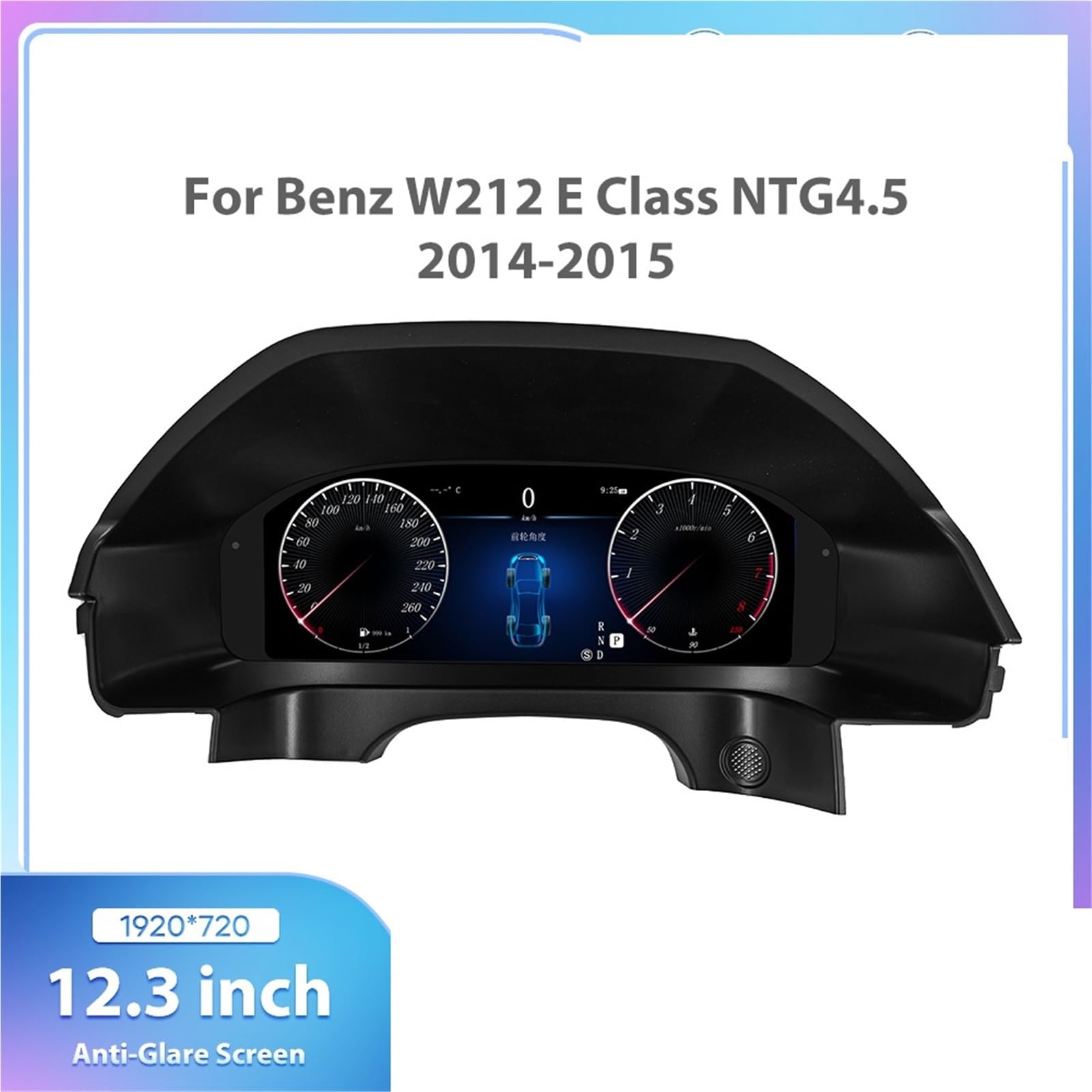 tachometr 12,3-calowy cyfrowy panel LCD z zestawem wskaźników pasujący do Mercedesa W212-NTG4.5 z lat 2014-2015. Cyfrowy miernik